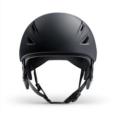 Fototapeta premium a ski helmet clipart, winter sports gear, futuristic design, metallic finish, isolated on white background