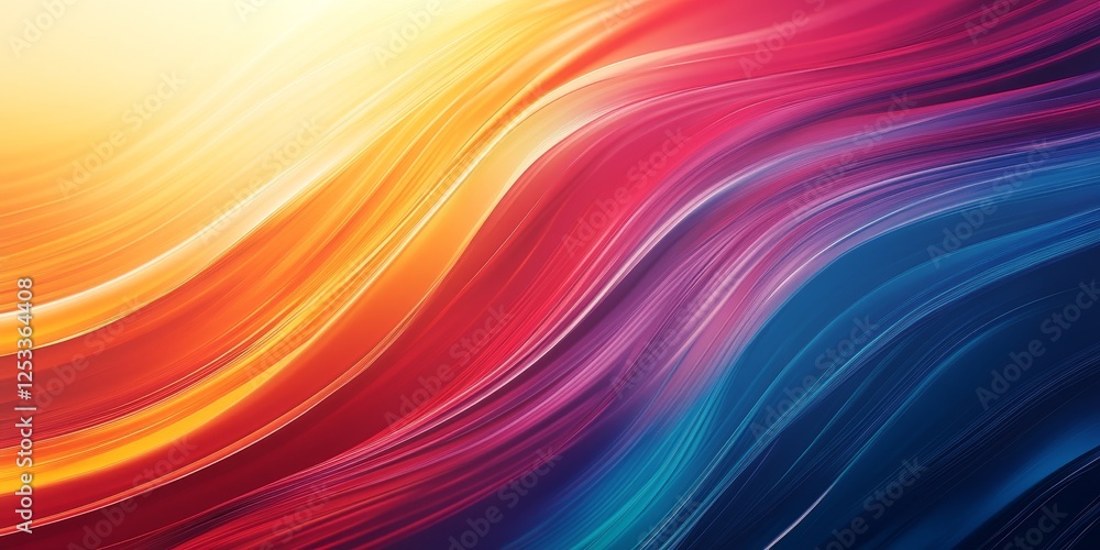 Poster abstract image featuring linear gradients with a focus on smooth and directional color transitions, blending hues from one end to another to produce a visually captivatin
