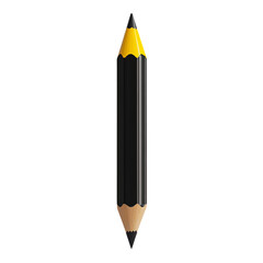 a pencil with a black tip and a yellow tip