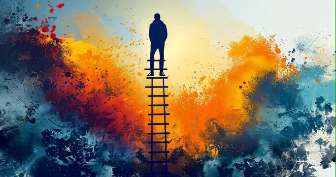 Failing Forward: A ladder with missing rungs but a determined climber