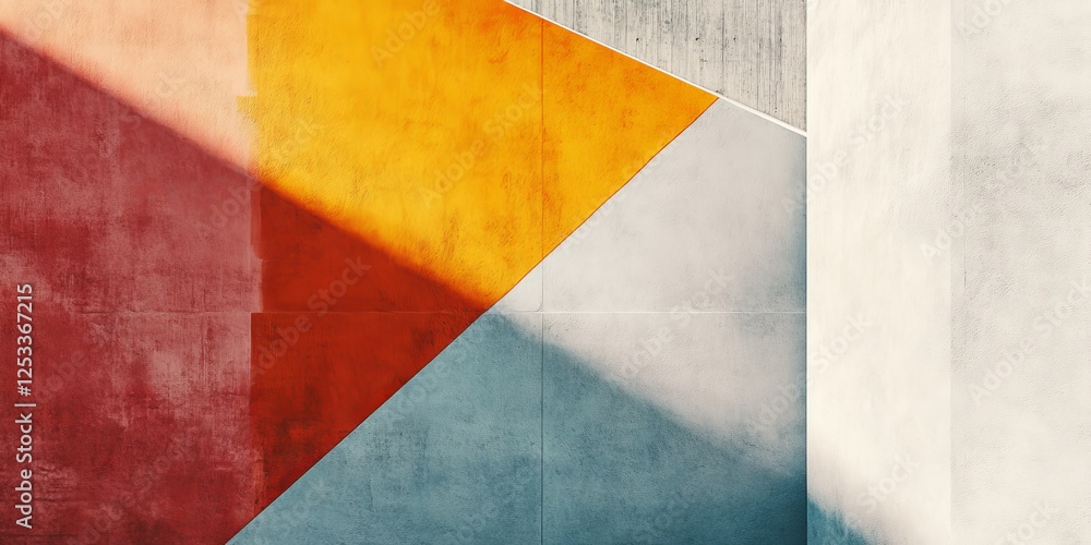 Leinwandbilder abstract scene where minimalist principles are applied with a focus on simple color palettes, blending a few complementary shades to produce a visually engaging and refin
