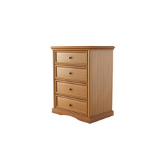 Light Wooden Chest of Drawers with Four Spacious Storage Compartments
