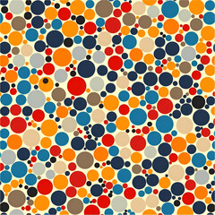 Colorful Abstract Circle Pattern. Vibrant Retro Geometric Background