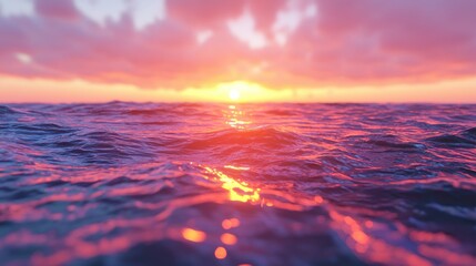 Ocean Sunset: A Serene Seascape at Golden Hour