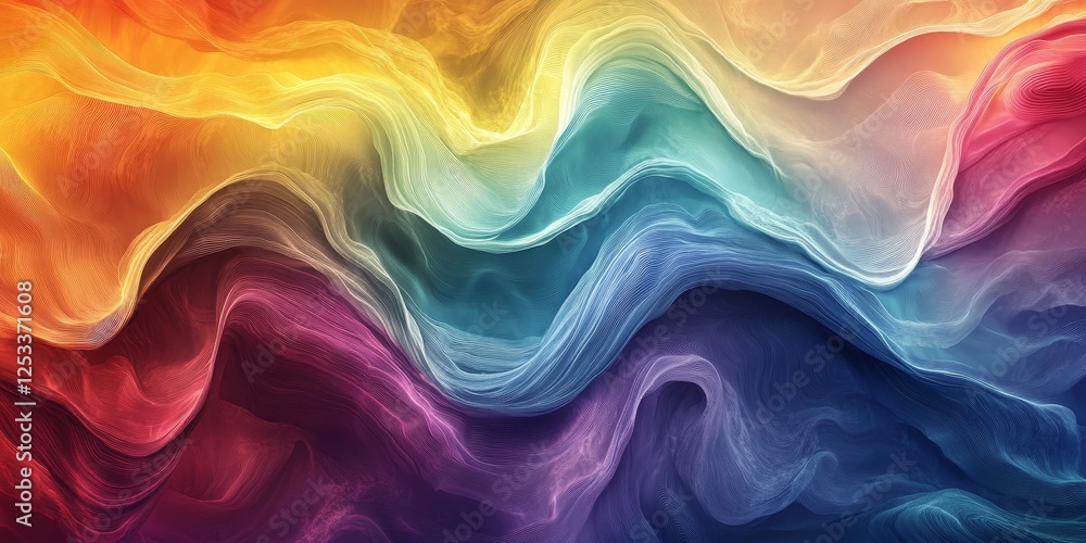 Aufkleber visually striking abstract design using gradient textures, emphasizing the captivating blending of colors and textures to produce a dynamic and immersive artistic effect