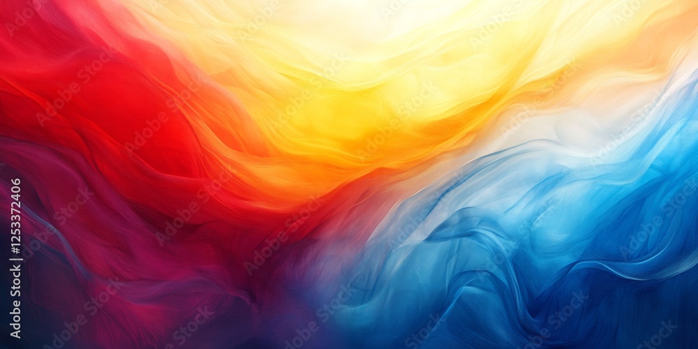 Fototapete abstract artwork showcasing vibrant gradients with a focus on the dramatic and bold blending of colo