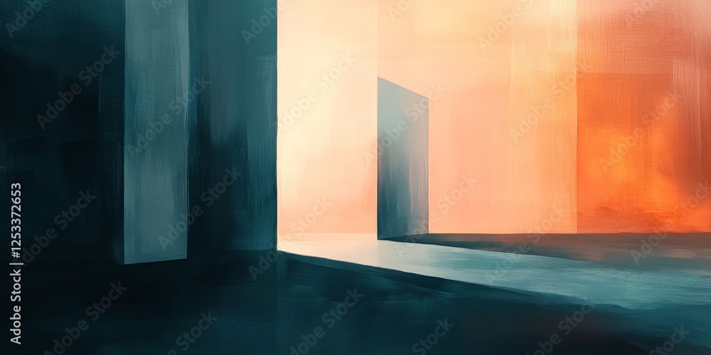 Aufkleber abstract scene where subtle gradients create a sense of refinement and sophistication, using a harmonious palette of muted colors to evoke a rich and immersive visual eff