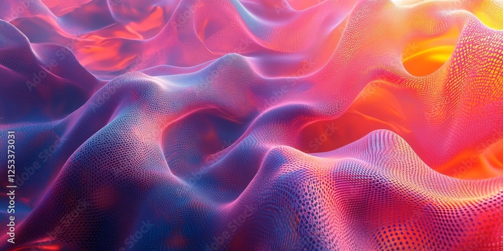 Fototapete abstract scene where abstract textures seamlessly merge and interact, incorporating various textures and gradients to produce a dynamic and immersive visual effect with a
