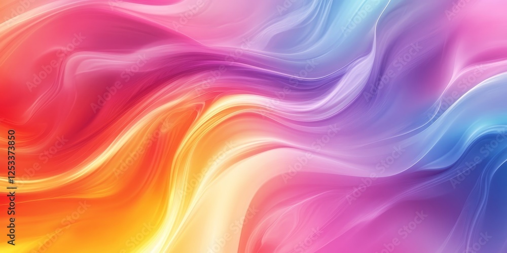 Poster abstract visual with smooth gradients that highlight the seamless and gradual color transitions, cre