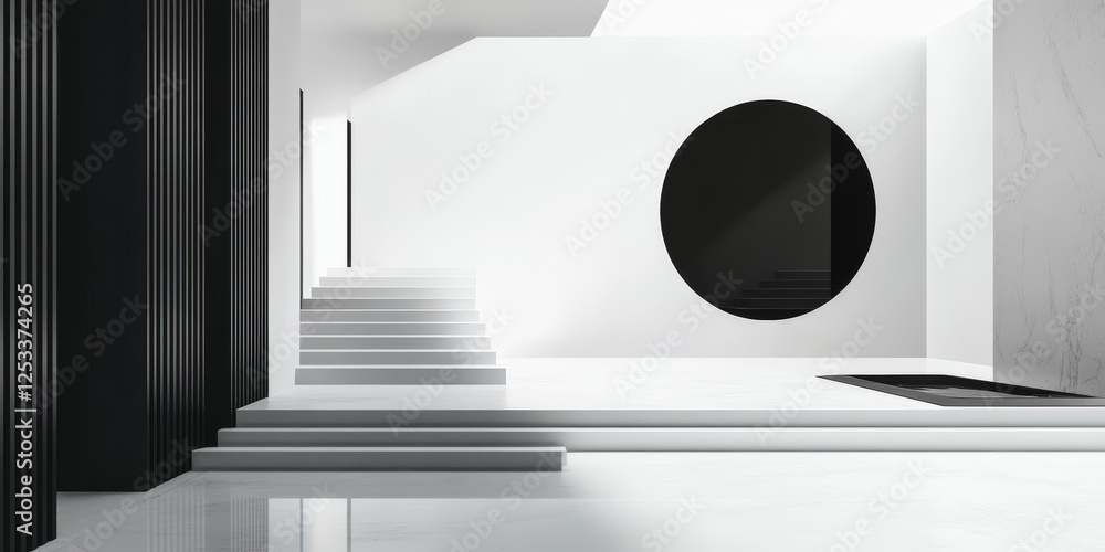 Fototapete abstract visual with minimalist design elements, using subtle lines and shapes to craft a refined and sophisticated aesthetic that highlights the essence of simplicity an