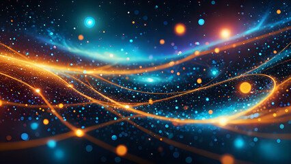 Obraz premium Abstraktion Eine Symphonie der Stille des Lichts 16х9. Hintergrund für das Design 2.