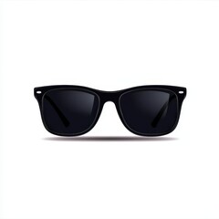 A pair of sunglasses, everyday accessory, modern design, black frames, isolated on white background