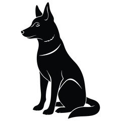 Dog silhouette vector illustration