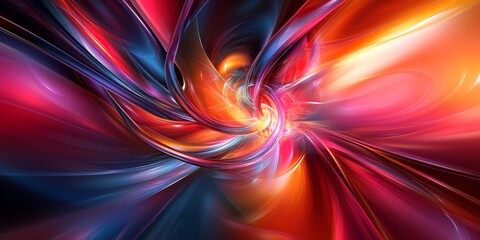Obraz premium visually striking abstract design using glows and highlights, emphasizing the vibrant and glowing patterns of light to produce a captivating and dynamic artistic effect