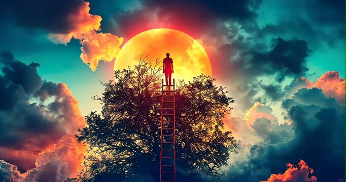 Failing Forward: A ladder with missing rungs but a determined climber