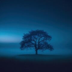 Obraz premium Tree is standing in a field of grass