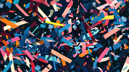 Colorful abstract background with vibrant shapes and patterns, creating lively and dynamic visual effect. Perfect for design projects or artistic expressions