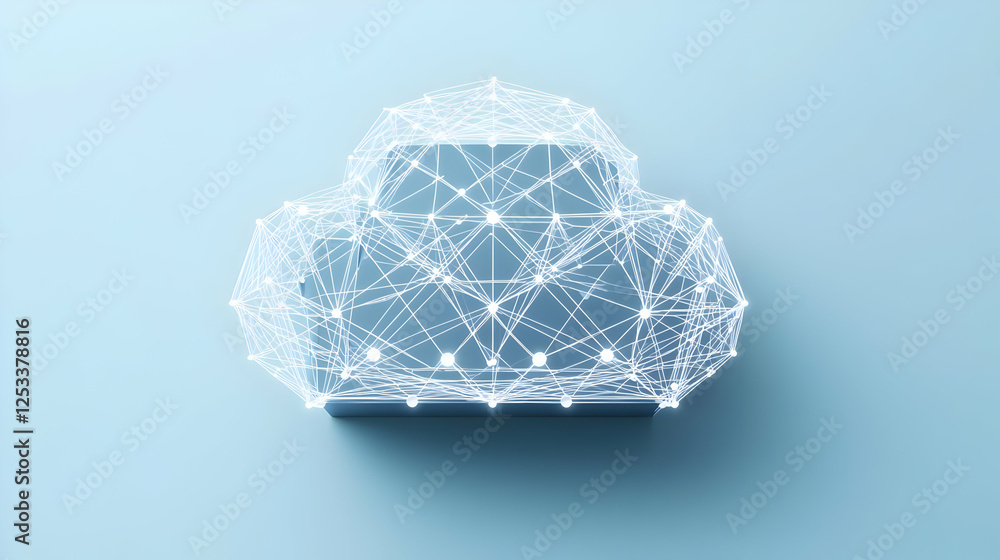 Poster abstract cloud computing network concept