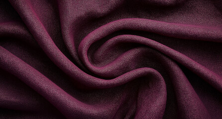 Fototapeta premium A dark burgundy background with fabric folds creates ample space for text. The deep maroon and dark crimson hues, along with the burgundy banner, offer a rich, elegant backdrop for various designs.