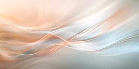 Naklejka premium abstract visual with blurred backgrounds, using fluid lines and soft colors to create a serene and sophisticated representation of motion and depth