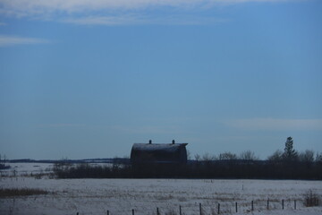 Winter Saskatchewan Scenery with animals, frost, fog, abandoned places, churches and more.