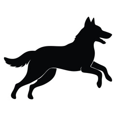 black silhouette of a dog