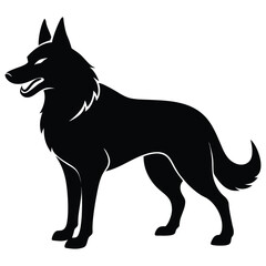 Dog silhouette vector illustration