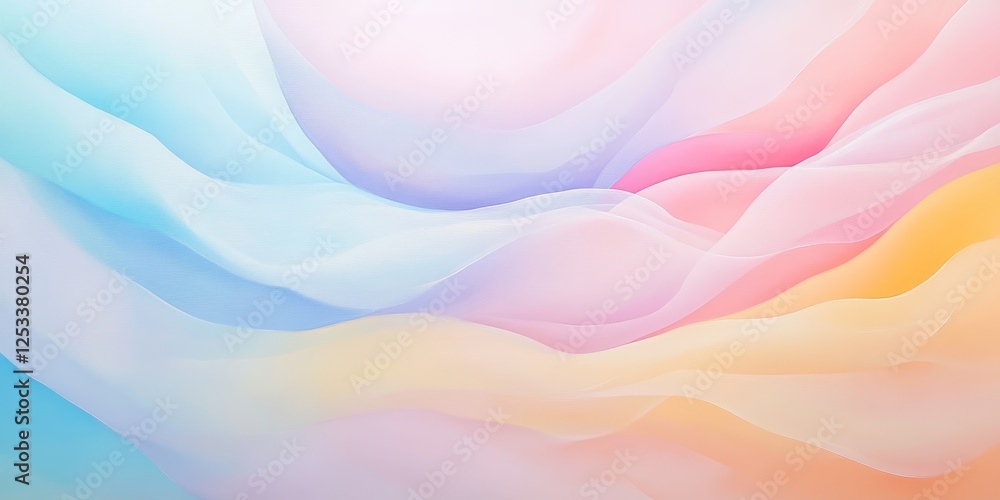 Leinwandbilder abstract artwork showcasing pastel gradients with a focus on the delicate and smooth blending of pastel hues, creating a visually engaging composition with a touch of sop
