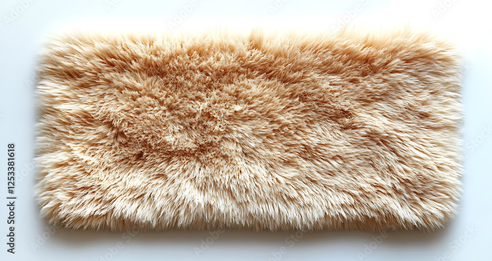 Aufkleber top down view of soft, beige fuzzy carpet with plush texture, perfect for adding warmth and comfort 