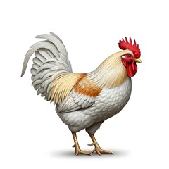 Fototapeta premium Chicken and roaster image white background