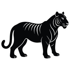 tiger silhouette vector illustration