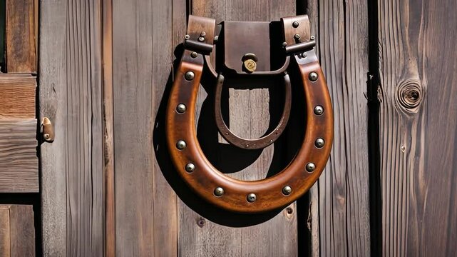 Horseshoe in a house.