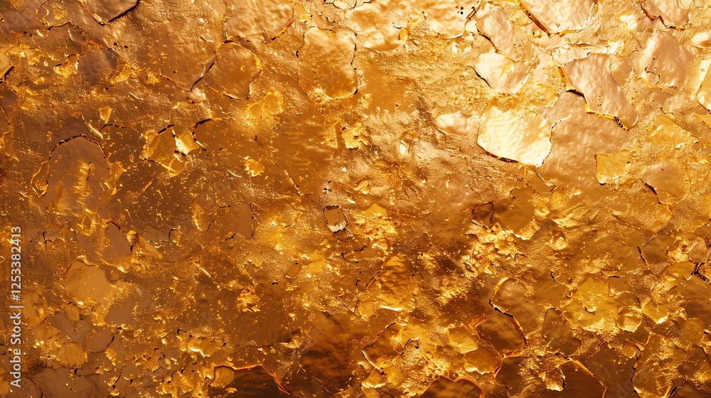 Poster molten gold surface with a rough texture. golden abstract background. 3d rendering.