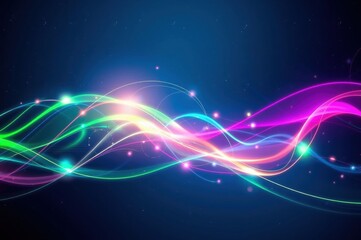 Abstract Colorful Light Waves