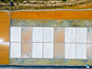 Aerial salt pans view