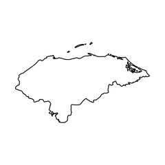 Honduras Map vector template sketch illustration