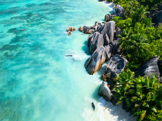 Aerial view of Anse Source d'Argent