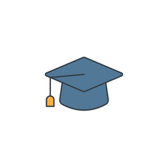 Graduation Cap icon symbol vector illustration isolated on white background