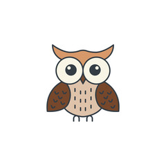 Owl icon symbol vector illustration isolated on white background