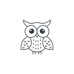 Owl icon symbol vector illustration isolated on white background
