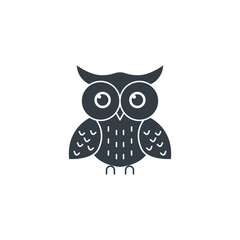 Owl icon symbol vector illustration isolated on white background