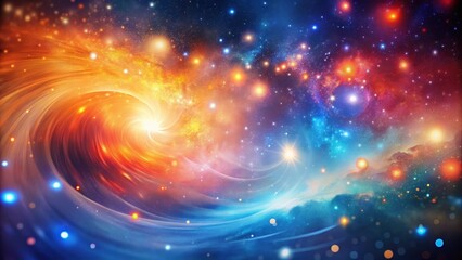 Obraz premium Celestial Swirl A Symphony of Cosmic Colors and Energetic Nebulae, Intertwined in a Dance of Light and Stardust
