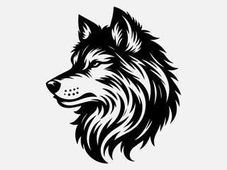 Wolf Head Silhouette Vector Illustration