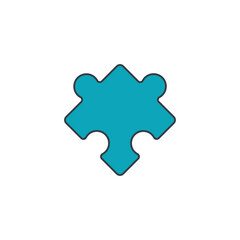 Puzzle Piece icon symbol vector illustration isolated on white background
