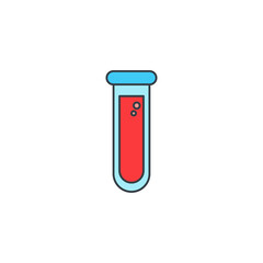 Test Tube icon symbol vector illustration isolated on white background