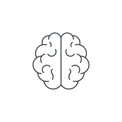 Brain icon symbol vector illustration isolated on white background