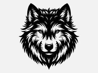 Wolf Head Silhouette Vector Illustration