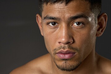 Obraz premium Dynamic Portrait of an Asian Male Brazilian Jiu Jitsu Champion