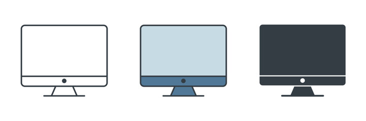 Computer icon symbol vector illustration isolated on white background