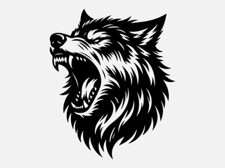 Wolf Head Silhouette Vector Illustration